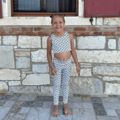 Shiny Star Kız Çocuk Crop Tayt Takım