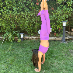 Purple Energy Kız Çocuk Crop Tayt Takım