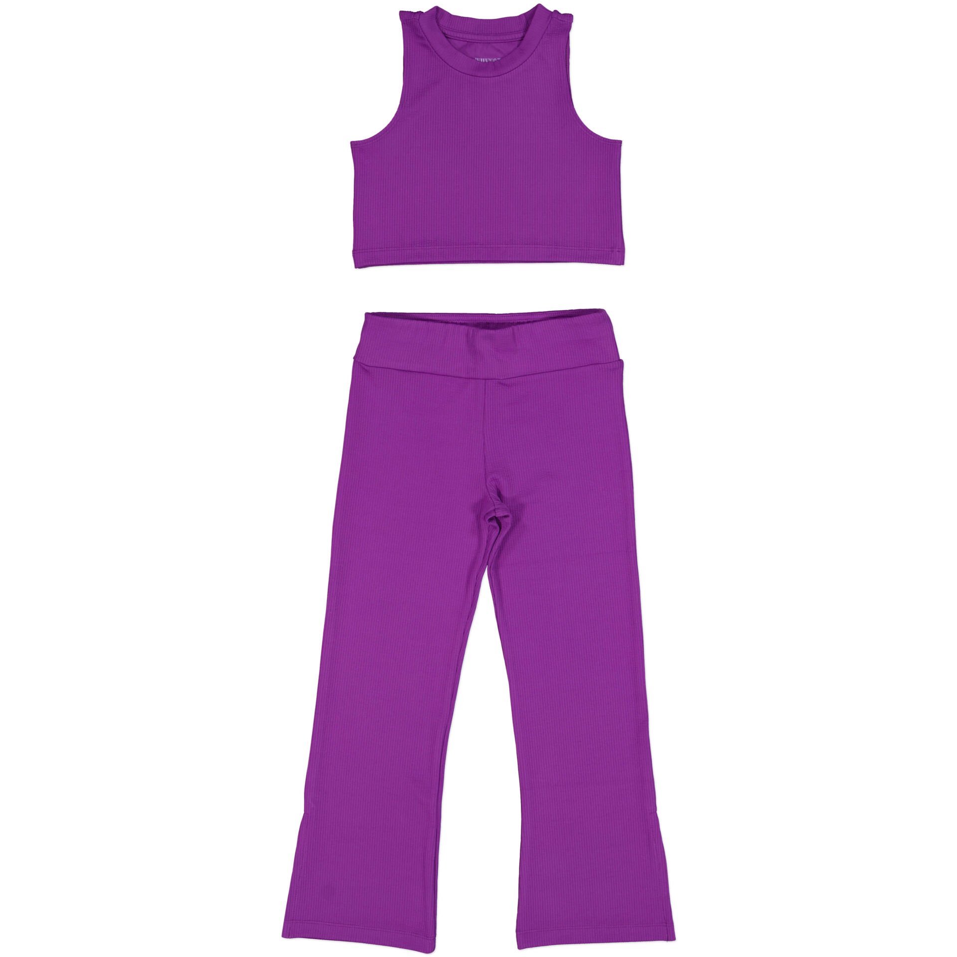 Purple Energy Kız Çocuk Crop Tayt Takım