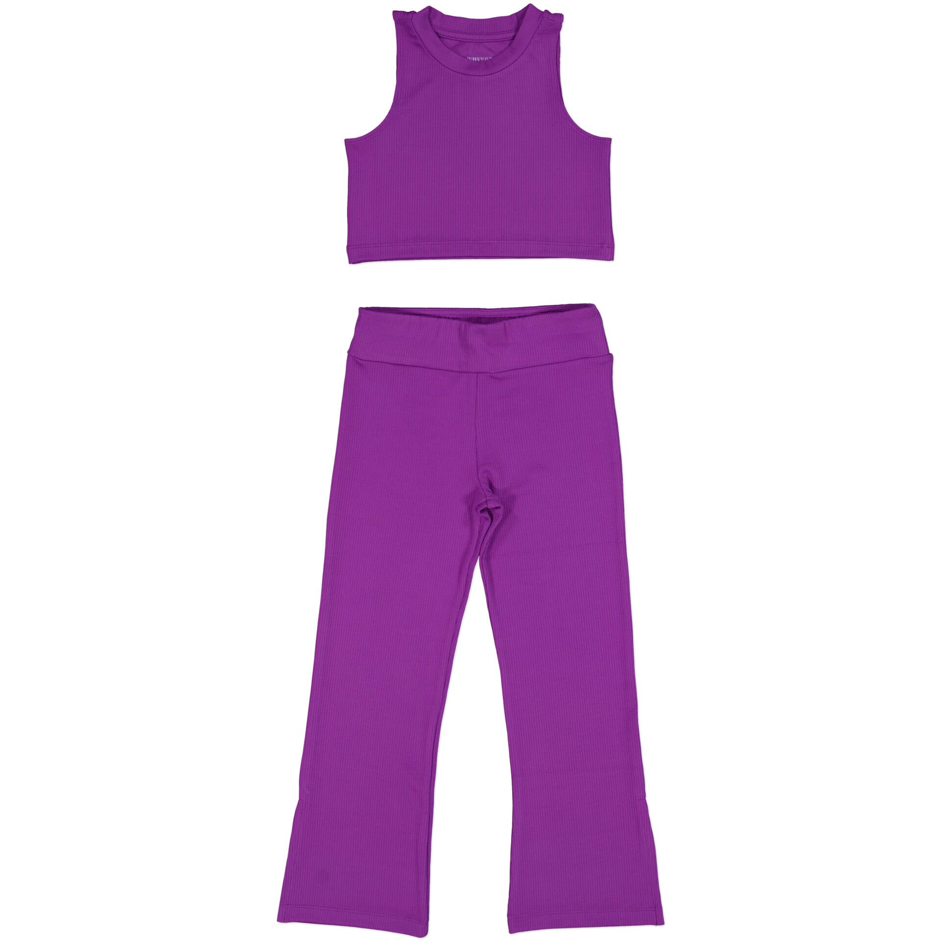 Purple Energy Kız Çocuk Crop Tayt Takım