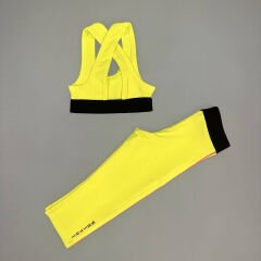 Lime Pop Kız Çocuk Crop Tayt Takım